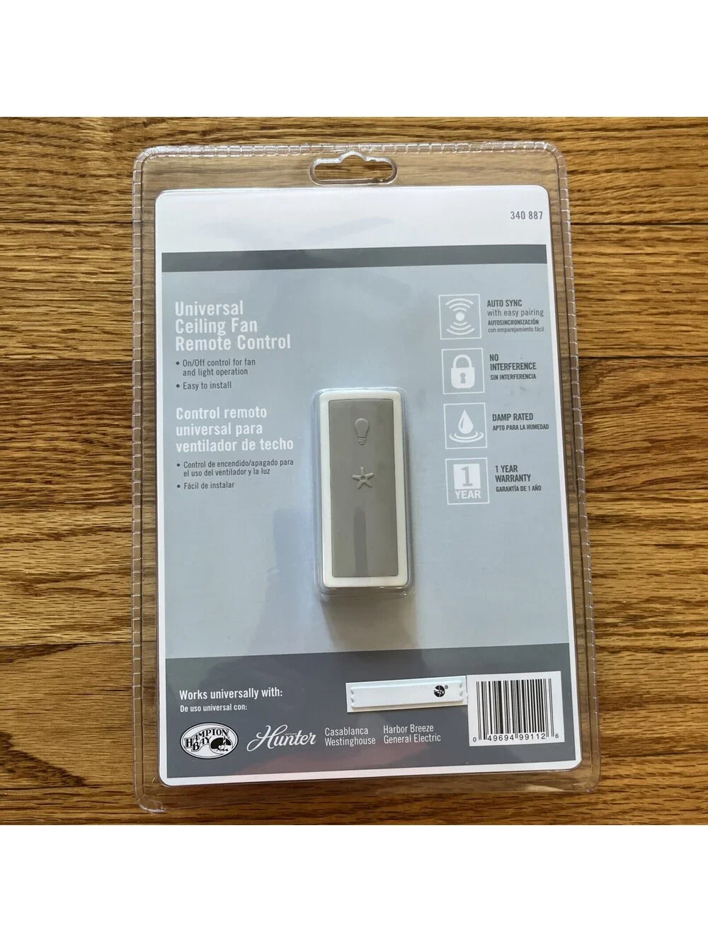 Hampton Bay Hunter Harbor GE Universal Ceiling Fan Remote Control 340 887 Sealed